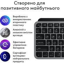 Клавиатура LOGITECH MX Keys Mini For Mac Minimalist Wireless Illuminated Space Grey (920-012652)