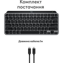 Клавиатура LOGITECH MX Keys Mini For Mac Minimalist Wireless Illuminated Space Grey (920-012652)