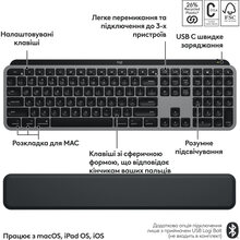 Комплект LOGITECH MX Keys S Combo for Mac Space Grey (920-012845)