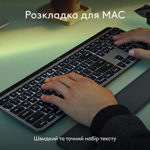 Клавиатура LOGITECH MX Keys S for Mac Pale Grey (920-011638)