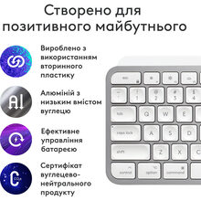 Клавиатура LOGITECH MX Keys S for Mac Pale Grey (920-011638)