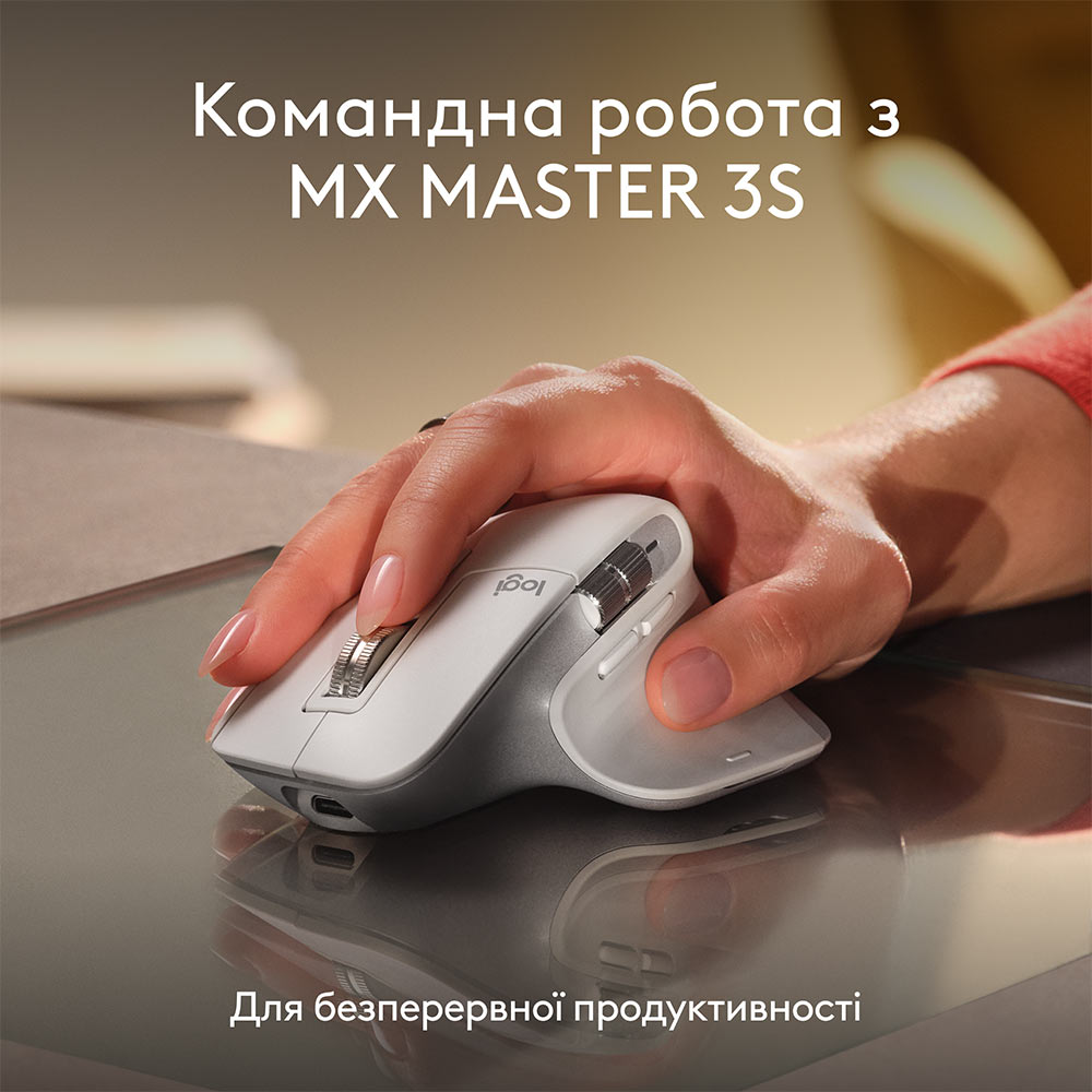 Изображение Клавиатура LOGITECH MX Keys S for Mac Pale Grey (920-011638)