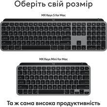 Клавиатура LOGITECH MX Keys S for Mac Space Grey (920-011637)
