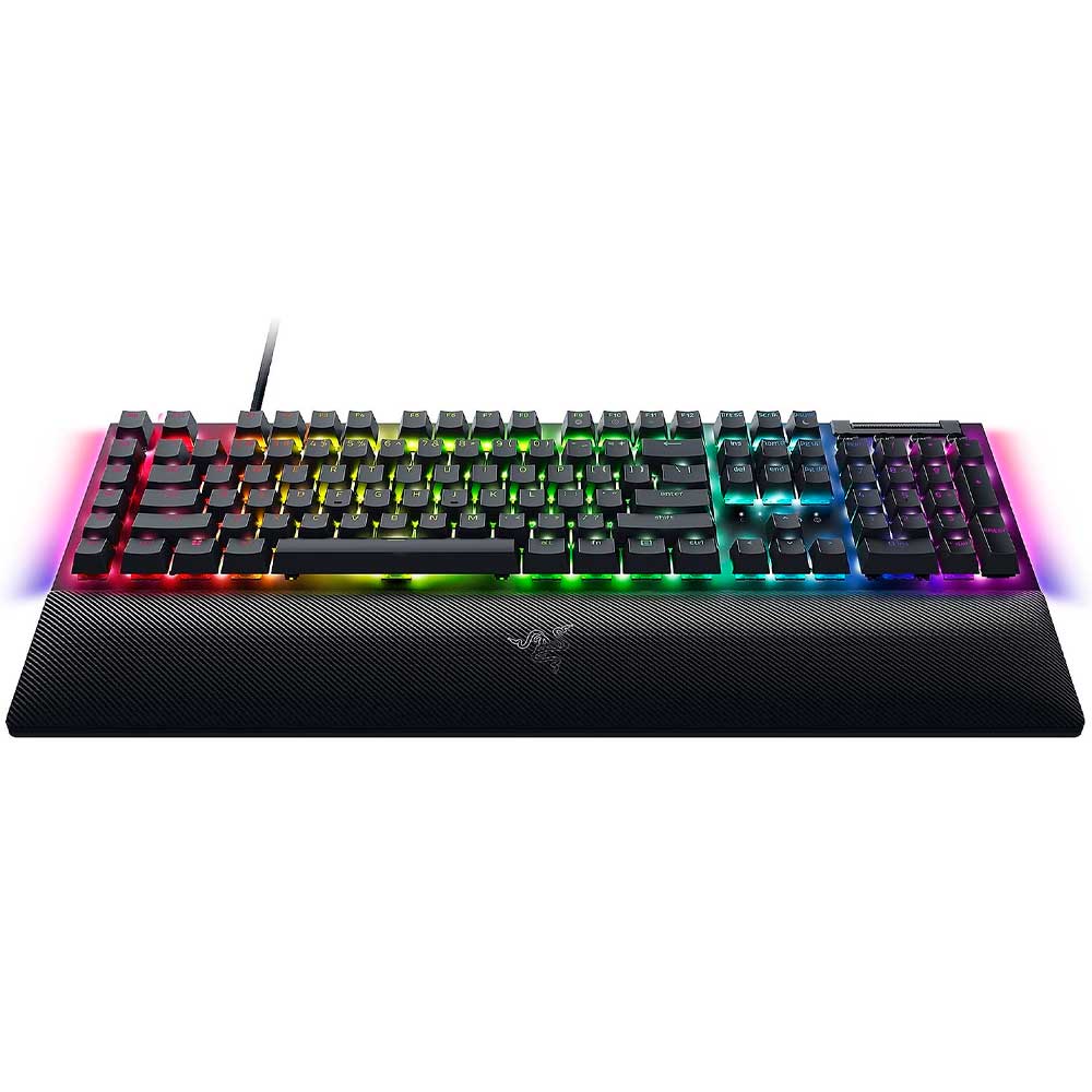 Клавіатура RAZER BlackWidow V4 Yellow Switch USB-A EN/RU RGB black (RZ03-04692500-R3R1) Підключення дротове