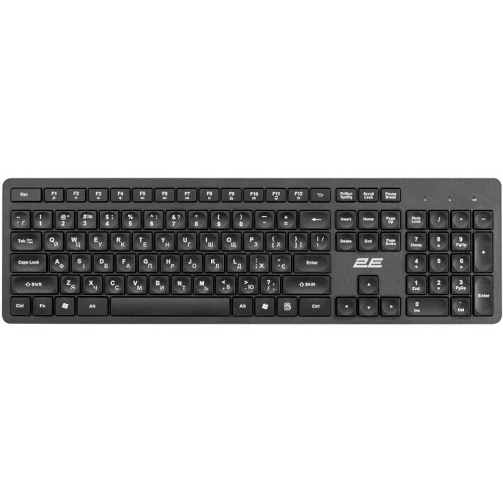 Комплект 2E MK420 WL EN/UK black (2E-MK420WB_UA) Комплектация клавиатура+мышь