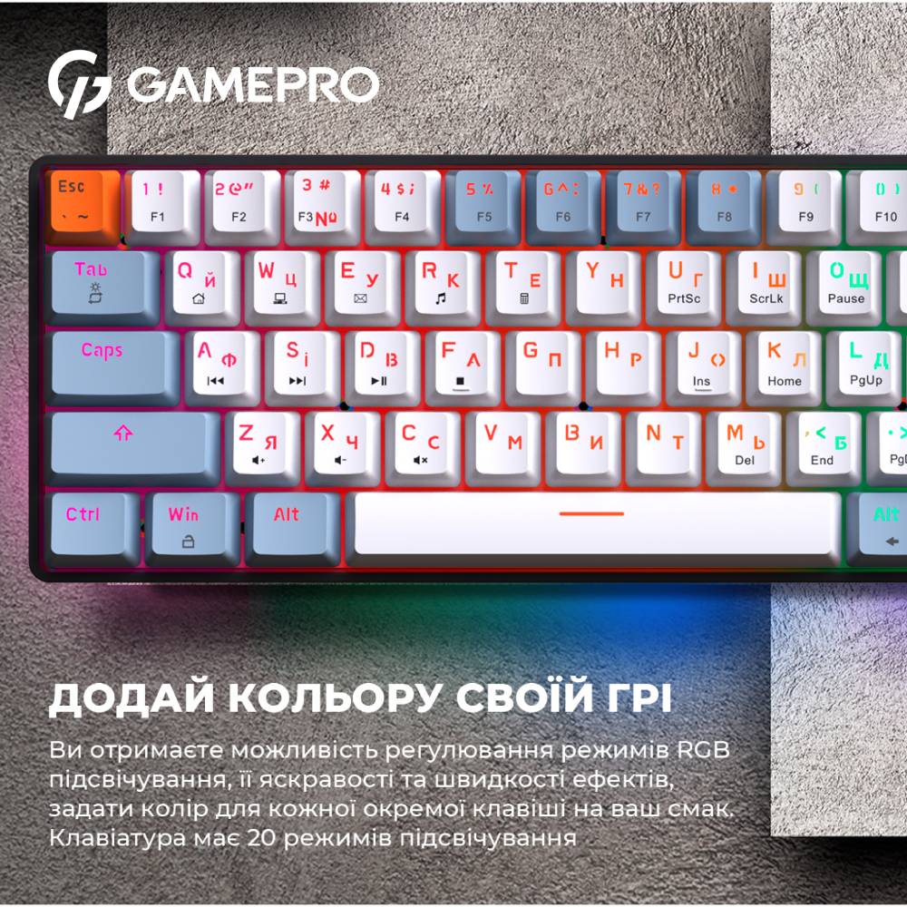 Обзор Клавиатура GamePro MK130R Hot-Swap Red Swich RGB Black (MK130R)