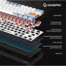 Клавиатура GamePro MK130R Hot-Swap Red Swich RGB Black (MK130R)