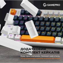 Клавиатура GamePro MK180W Hot-Swap Red Swich RGB White (MK180W)