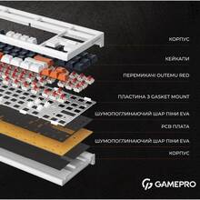 Клавиатура GamePro MK180W Hot-Swap Red Swich RGB White (MK180W)