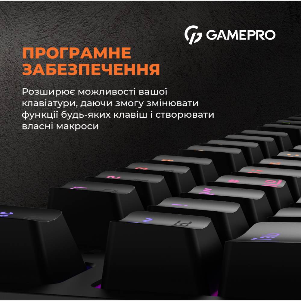 Огляд Клавіатура GamePro MK180B Hot-Swap Red Swich RGB Black (MK180B)