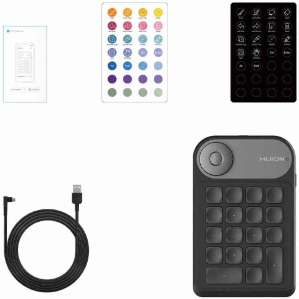 Фото Клавиатура Huion Keydial mini K20 Black (6987920)