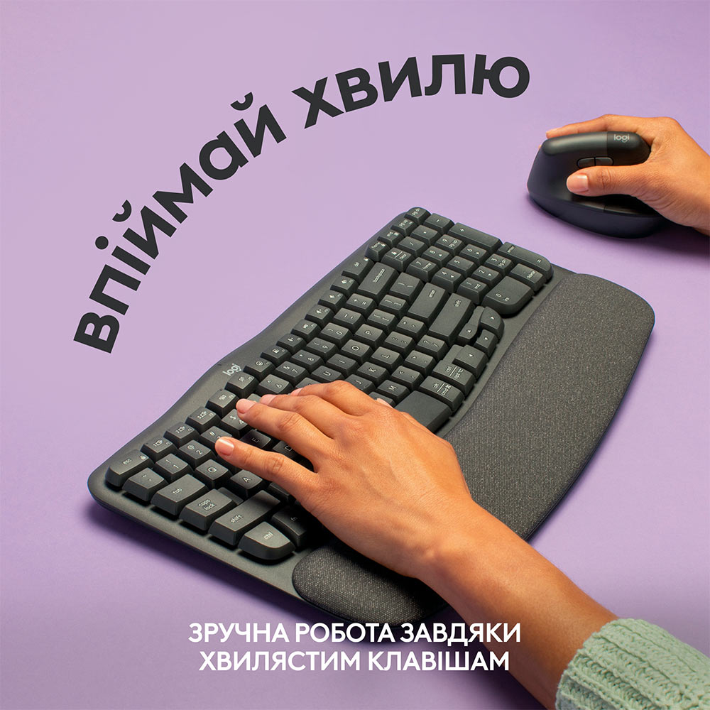 Клавиатура LOGITECH Wave Keys Bluetooth/Wireless Black (920-012304) Комплектация клавиатура