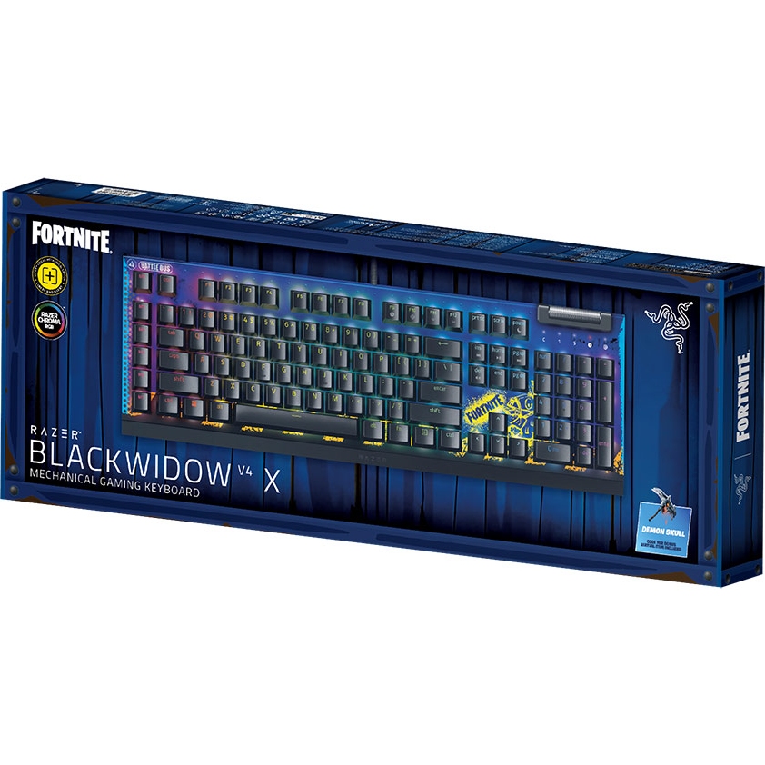 Клавіатура RAZER BlackWidow V4 X Yellow Switch FORTNITE (RZ03-04703600-R3M1) Підключення дротове