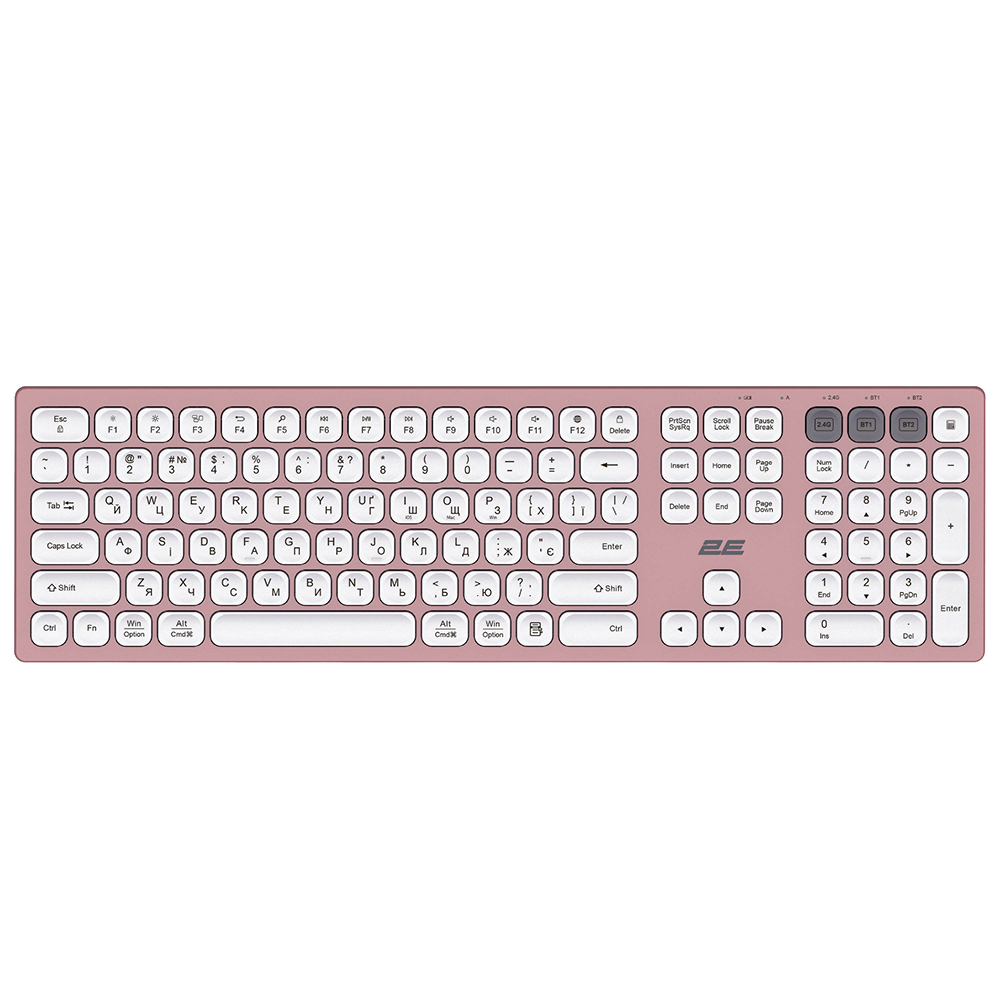 Клавіатура 2E KS270 pink\white (2E-KS270WBPN_UA)