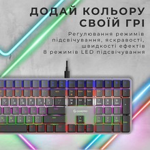 Клавіатура GAMEPRO MK145R Red Swich Low Profile Dark Gray