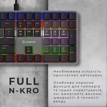 Клавіатура GAMEPRO MK145R Red Swich Low Profile Dark Gray