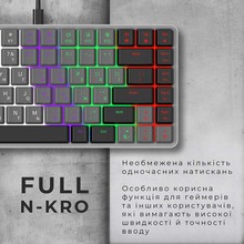 Клавиатура GAMEPRO MK140R Red Swich Low Profile Dark Gray (MK140R)