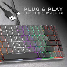 Клавиатура GAMEPRO MK140R Red Swich Low Profile Dark Gray (MK140R)