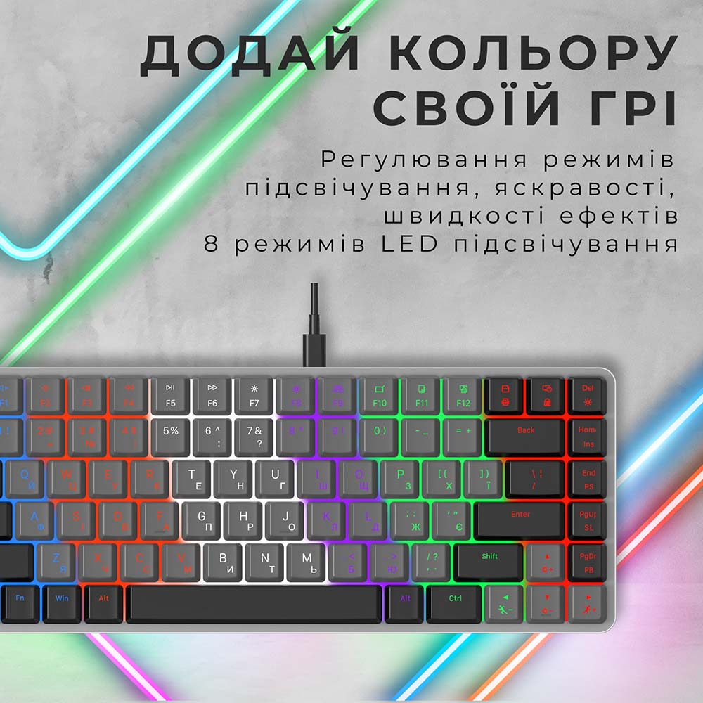 В интернет магазине Клавиатура GAMEPRO MK140R Red Swich Low Profile Dark Gray (MK140R)