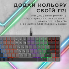 Клавиатура GAMEPRO MK140R Red Swich Low Profile Dark Gray (MK140R)