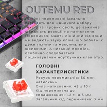 Клавиатура GAMEPRO MK141R Red Swich Low Profile Dark Gray RGB (MK141R)