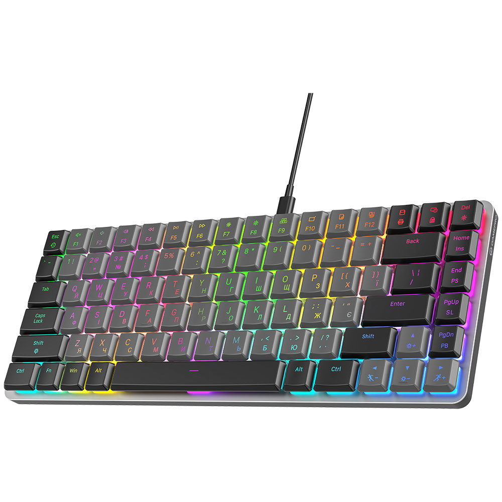 Клавиатура GAMEPRO MK141R Red Swich Low Profile Dark Gray RGB (MK141R) Класс игровая