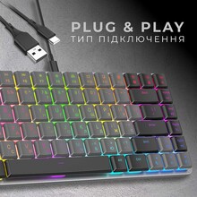 Клавиатура GAMEPRO MK141R Red Swich Low Profile Dark Gray RGB (MK141R)