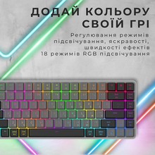 Клавіатура GAMEPRO MK230R Red Swich Low Profile Wireless/Bluetooth/USB Dark Gray RGB (MK230R)