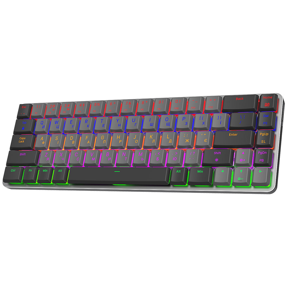 Клавиатура GAMEPRO MK122R Red Swich Low Profile Wireless Dark Gray (MK122R) Класс игровая