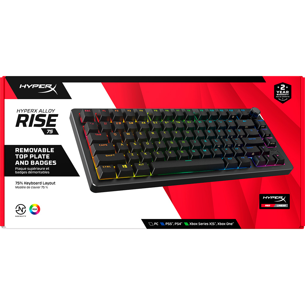 Покупка Клавиатура HyperX Alloy Rise 75 PBT HX Red USB Black (7G7A4AA)