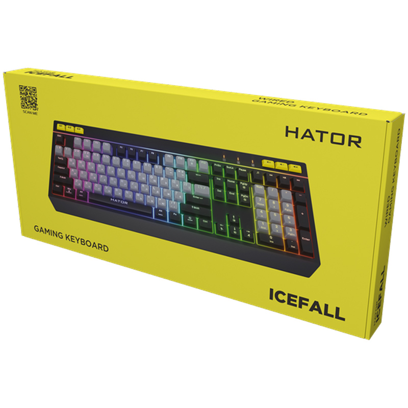 Зовнішній вигляд Клавіатура HATOR Icefall Black (HTK401UA)