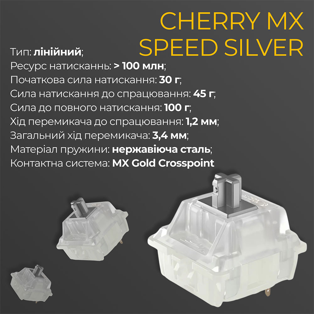 Фото Клавіатура DUCKY One 3 Cherry MX Speed Silver RGB Black UA (DKON2108ST-PUAPXCLAWSC1)