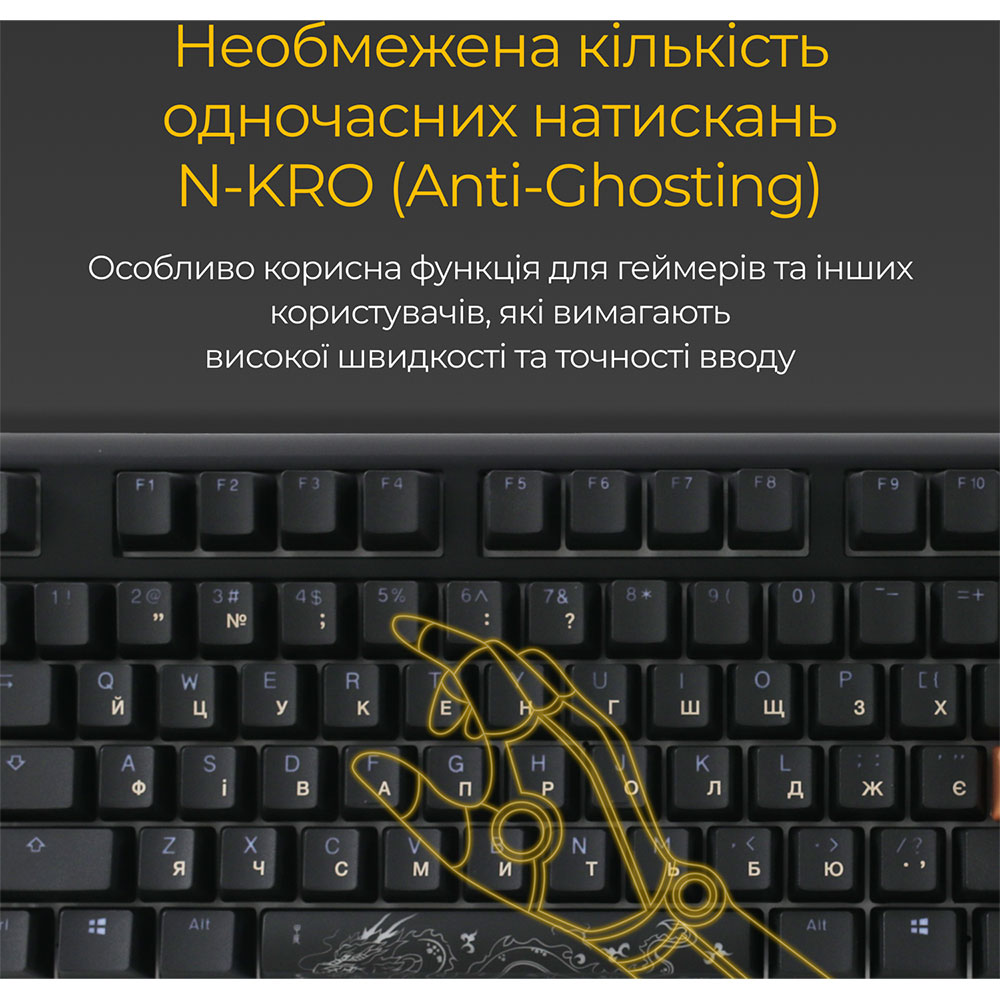 В Фокстрот Клавиатура DUCKY One 3 Cherry MX Speed Silver RGB Black UA (DKON2108ST-PUAPXCLAWSC1)