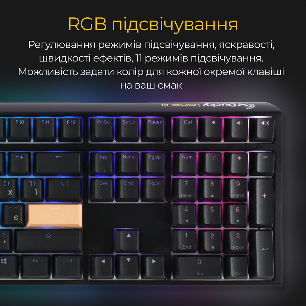 Обзор Клавиатура DUCKY One 3 Cherry MX Speed Silver RGB Black UA (DKON2108ST-PUAPXCLAWSC1)