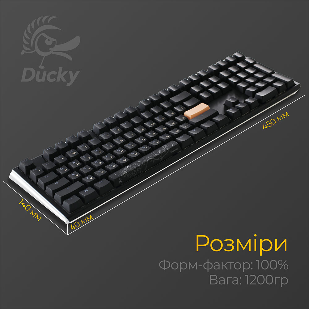 В Україні Клавіатура DUCKY One 3 Cherry MX Speed Silver RGB Black UA (DKON2108ST-PUAPXCLAWSC1)