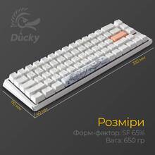 Клавіатура DUCKY One 3 SF Cherry MX Red RGB White (DKON2167ST-RUAPXPWWWSC1)
