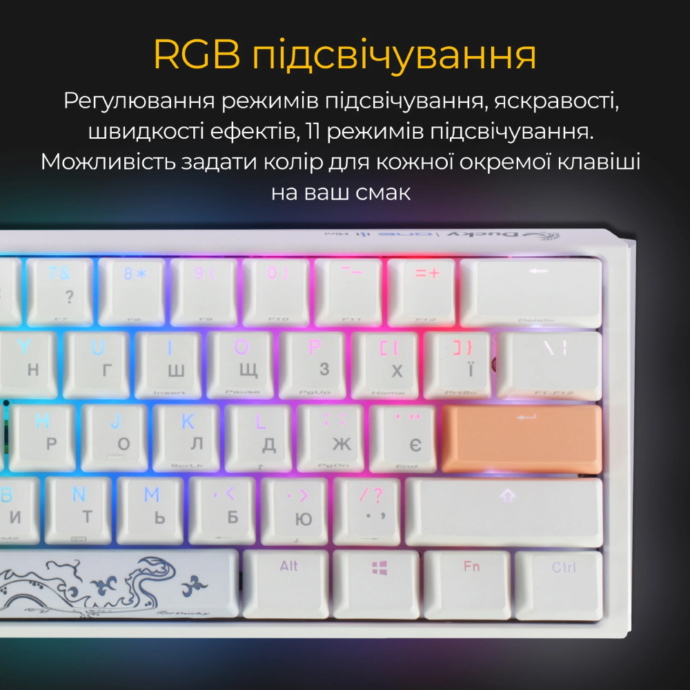 Клавиатура DUCKY One 3 Mini Cherry MX Silent Red RGB White (DKON2161ST-SUAPXPWWWSC1) В интернет магазине Клавиатура DUCKY One 3 Mini Cherry MX Silent Red RGB White (DKON2161ST-SUAPXPWWWSC1)