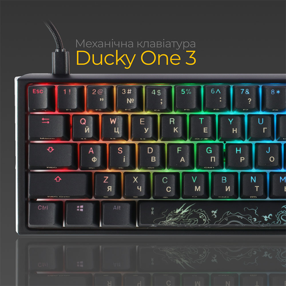 Фото 14 Клавіатура DUCKY One 3 SF Cherry MX Brown RGB Black UA (DKON2167ST-BUAPXCLAWSC1)