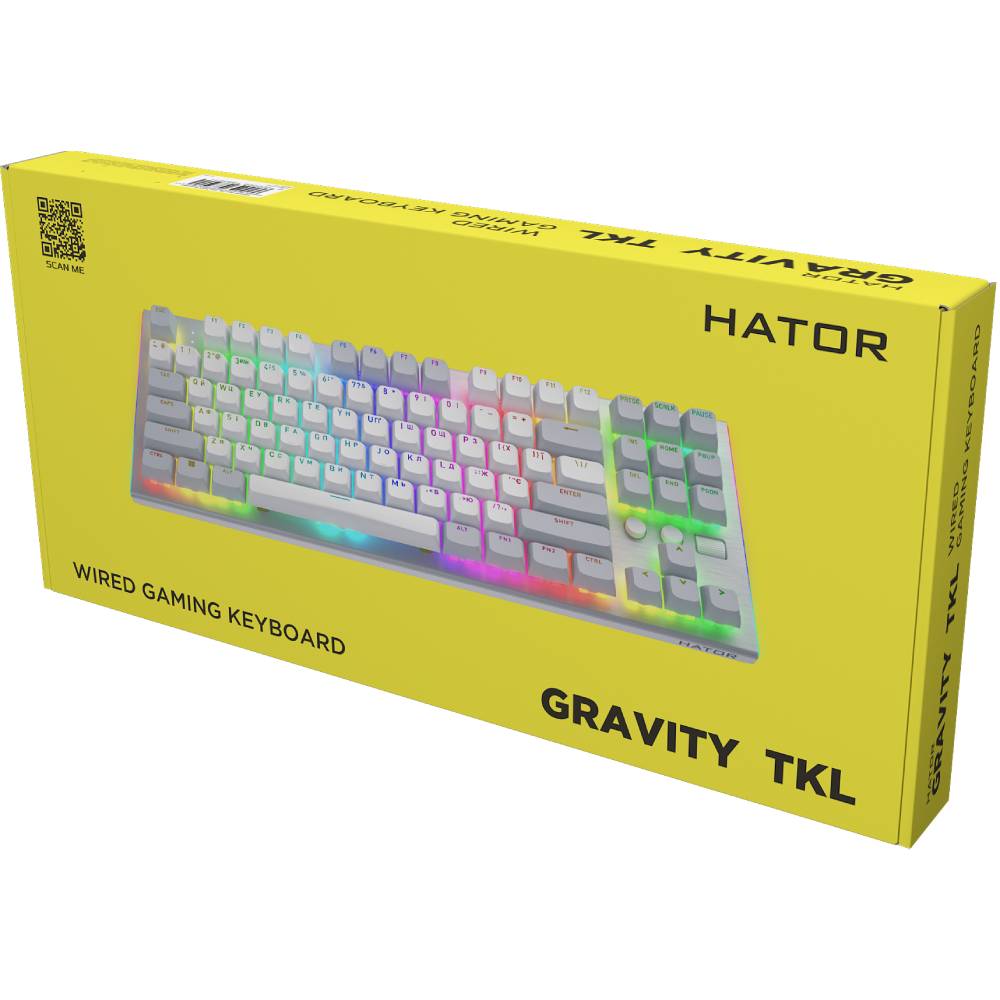 Зображення Клавіатура HATOR Gravity TKL Orange White (HTK561UA)