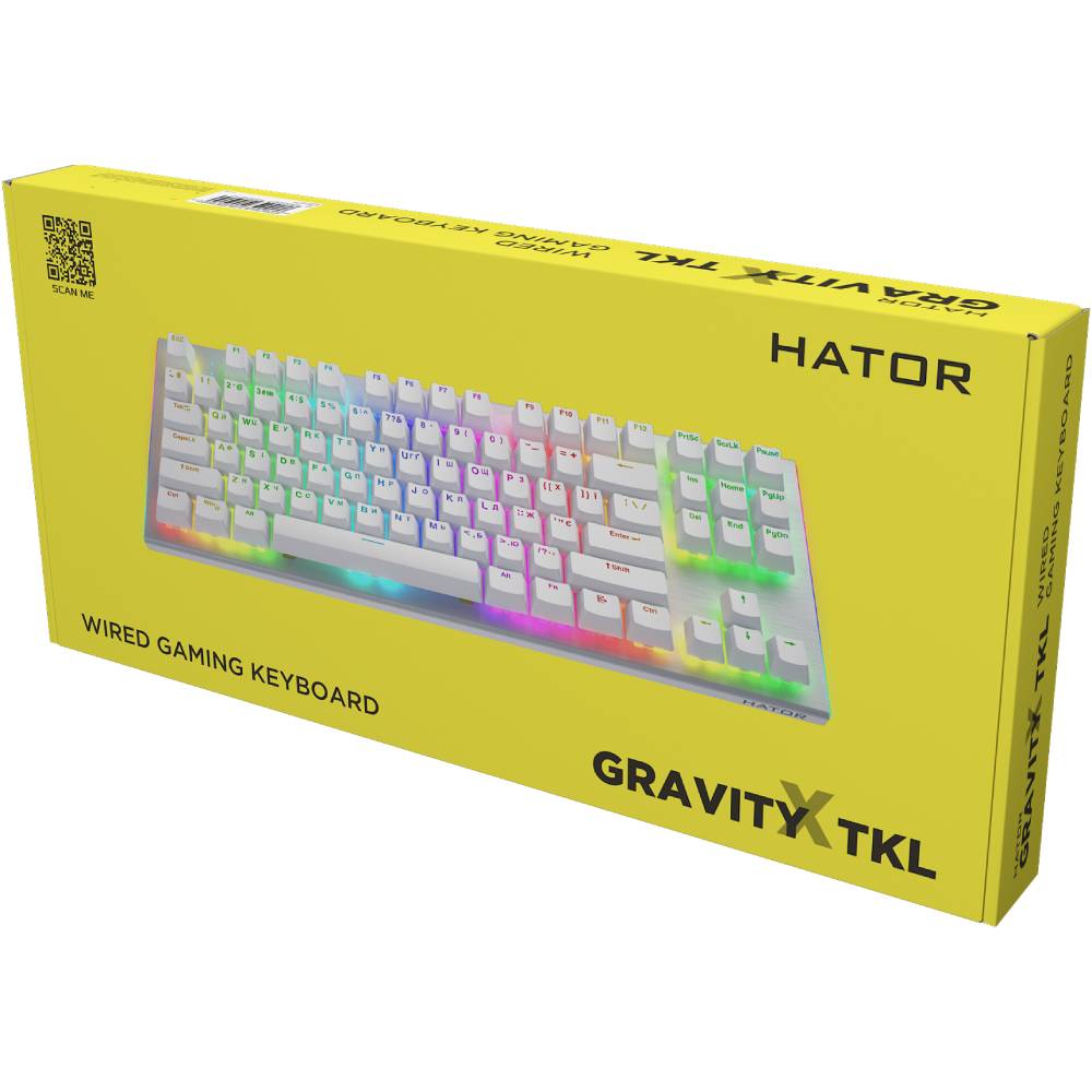 Зображення Клавіатура HATOR Gravity X TKL Orange White (HTK551UA)