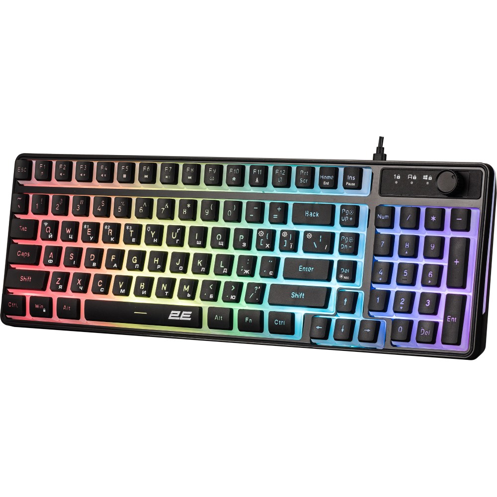 Игровая клавиатура 2E GAMING KG390 USB-A/WL/BT EN/UA RGB Black (2E-KG390UBK-WL) Класс игровая