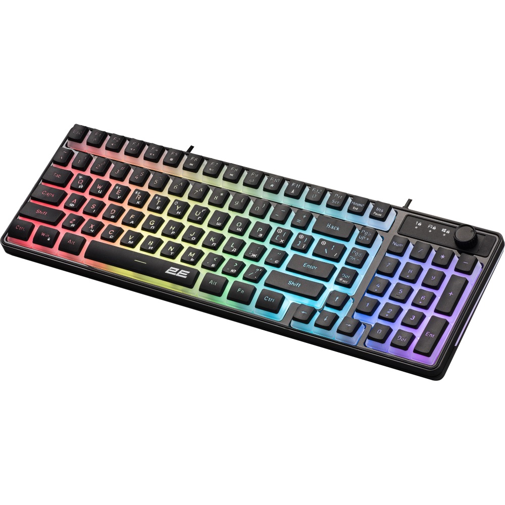 Игровая клавиатура 2E GAMING KG390 USB-A/WL/BT EN/UA RGB Black (2E-KG390UBK-WL) Подключение комбинированное