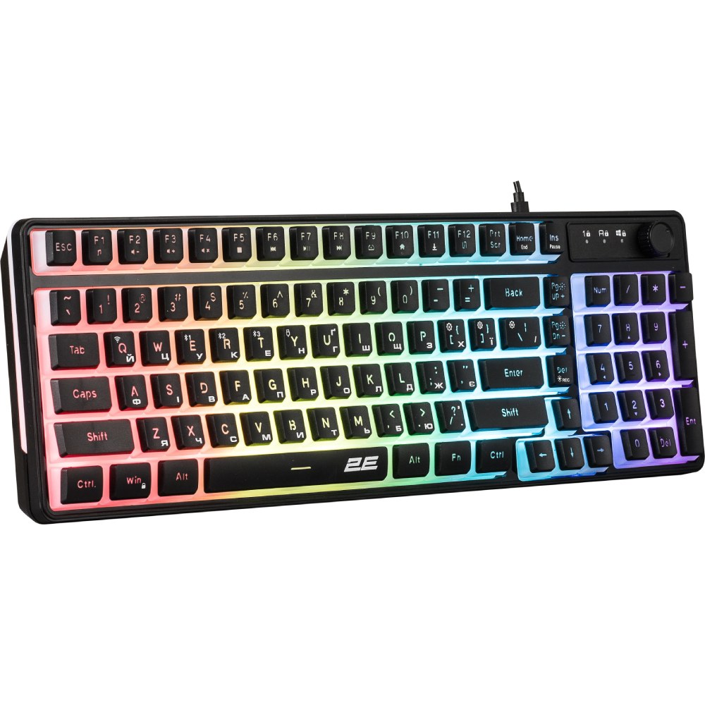 Игровая клавиатура 2E GAMING KG390 USB-A/WL/BT EN/UA RGB Black (2E-KG390UBK-WL) Комплектация клавиатура