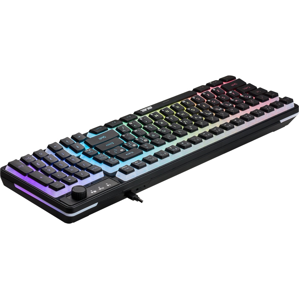 Внешний вид Игровая клавиатура 2E GAMING KG390 USB-A/WL/BT EN/UA RGB Black (2E-KG390UBK-WL)