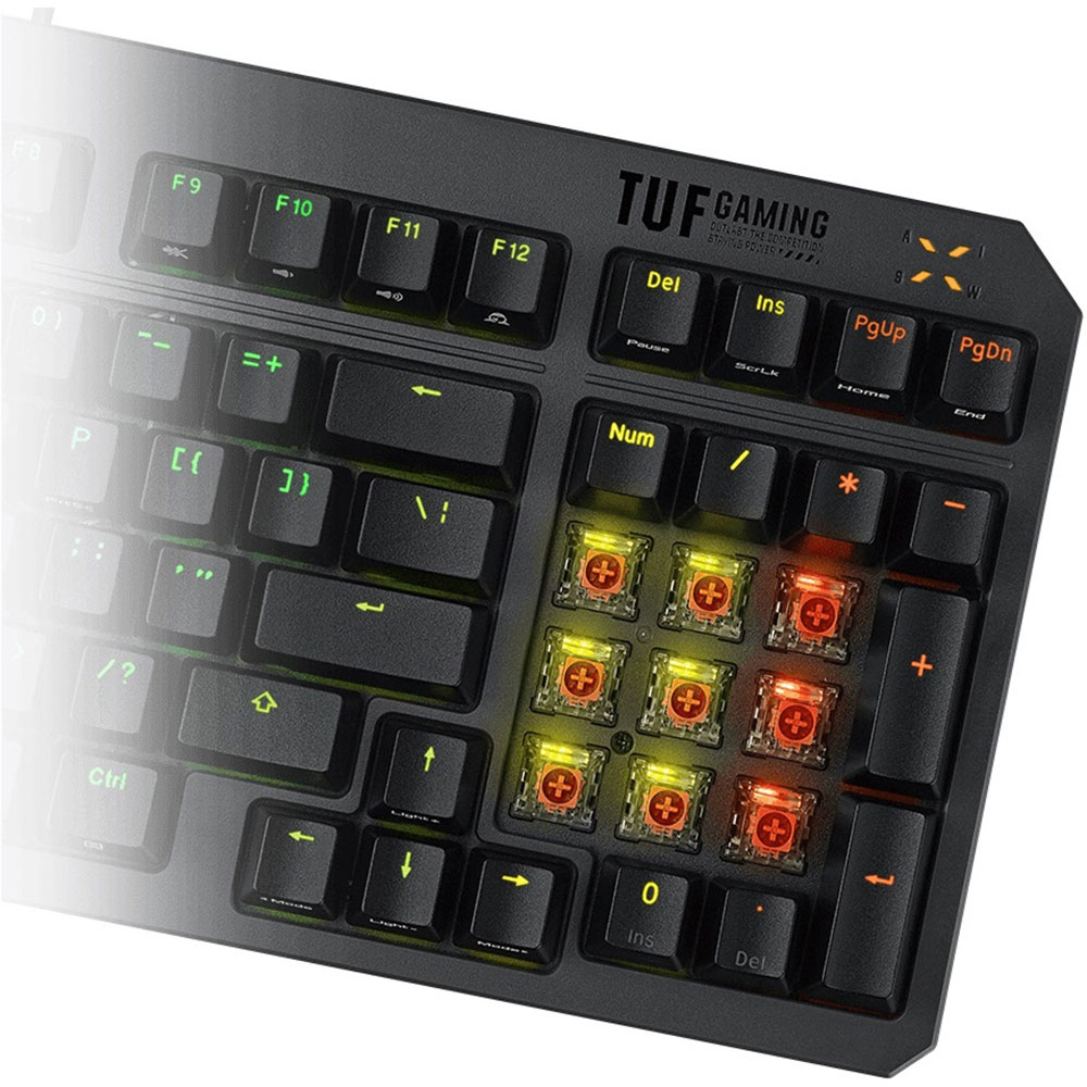 Фото Клавиатура ASUS TUF Gaming K3 Gen II Optical-Mech Switch Black (90MP0390-BKMA00)