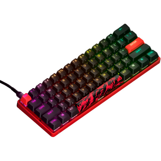 Клавіатура STEELSERIES Apex 9 TKL UA OptiPoint Mini Faze Clan Red/Black (64853) Конструкція механічна