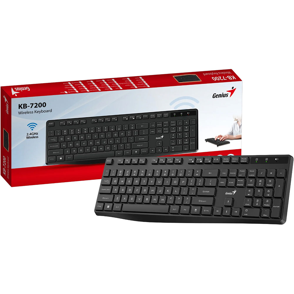 Клавіатура GENIUS KB-7200 Black (31320002406) Конструкція мембранна