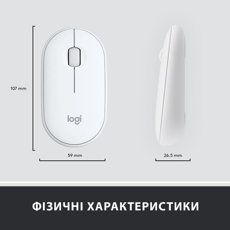 Комплект LOGITECH MK470 Slim Wireless Combo US Off White (920-009205) Підключення бездротове