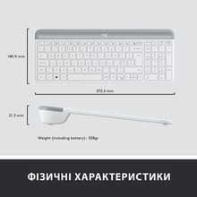 Комплект LOGITECH MK470 Slim Wireless Combo US Off White (920-009205)