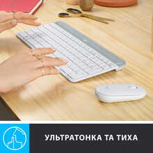 Комплект LOGITECH MK470 Slim Wireless Combo US Off White (920-009205)